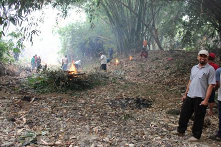 Kerja bakti di wilayah Kampung KB Desa Wonolelo