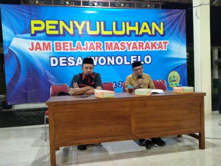Sosialisasi Jam Belajar Masyarakat di Desa Wonolelo